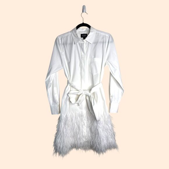 J.Crew Collection Feather Hem Shirt Dress - Picture 2 of 8